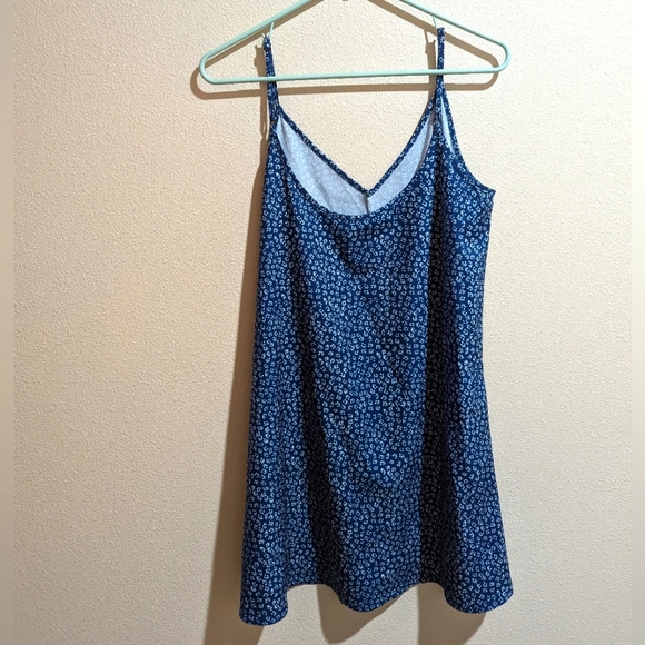 Blue flowered mini sundress, s/m - Picture 3 of 3